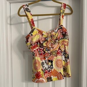 Ann Taylor Multicolor Floral Tank Top